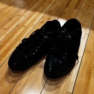 Aldo Black Glossy Low-Top Sneakers.mf0326